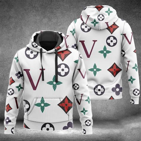 white hoodie lv|louis vuitton hoodie sale.